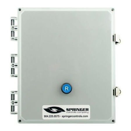 Springer Controls Co NEMA 4X Enclosed Motor Starter, 65A, 3PH, Direct Online, Reset Button, 100-250V, 36-47A AF6506R1K-3Q